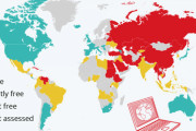 【速報】インターネットに自由がある国世界マップが発表されるｗｗｗ