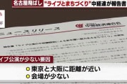 “名古屋飛ばし”アーティスト続出が若年層の人口流出の一因か　愛知県のライブ公演数は全体のわずか7％
