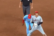 大谷翔平、快足飛ばした“左前二塁打”　米放送局が驚愕！！！