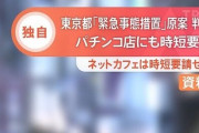 【パチンコ店にも午後8時までの時短要請】東京都が実施する緊急事態措置の原案が判明
