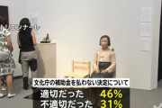 【速報】あいちトリエンナーレ補助金打ち切り「適切」が「不適切」上回る※ＪＮＮ世論調査