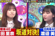 【櫻坂46】松田里奈vs渡邉美穂の坂道対決が大盛り上がりで実質大勝利ｷﾀ━━━━(ﾟ∀ﾟ)━━━━!!