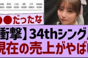 34thシングル現在の売上がやばい【乃木坂46・乃木坂工事中・乃木坂配信中】