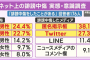 【画像】ネットで誹謗中傷する年齢層が判明