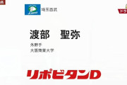 【ドラフト】大商大・渡部聖弥は西武が２位指名　今秋リーグ戦で連盟タイ記録の119安打