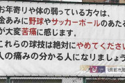 公園に掲出された“球技禁止”訴える看板が物議「どんな国やねん」「全く意味わからんね」