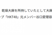 【谷口愛理】大麻所持疑いでHKT48元メンバー逮捕へ