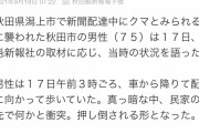 【恐怖】新聞配達の男性、暗闇でクマと気付かず格闘「お前、なんなんだ！」