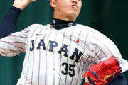阪神・才木が井端監督の前で侍初ブルペン　受けた坂倉が驚がく「すごい球。思った以上」