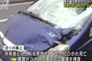 死亡轢き逃げ事故を起こした男、トラックに轢かれて死亡