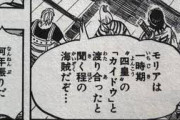【ワンピース】ゴールド・ロジャー似の海賊「モリアは一時期カイドウと渡り合った」←これ