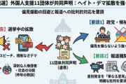 【速報】外国人人権法連絡会など11団体が緊急共同声明「外国人犯罪が多いは根拠のないデマ」衆議院選挙に注意