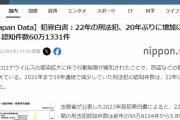 【悲報】法務省「なんか20年ぶりに犯罪増えてるわｗ」パシャ