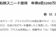 【記載ミス？】ヤクルトが新外国人サイ・スニードを年俸8億円で獲得と報道