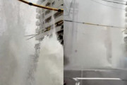 【動画】名古屋の豪雨、何かのアトラクションみたいになってしまう。