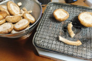 【画像】しいたけ焼いて酒飲む🥺
