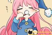 【FGO】うとうとしながら歯磨きしているハベにゃんイラスト！！　パジャマ姿のハベにゃん可愛すぎる！
