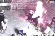 【動画】中国、外でバーベキューパーティーやっていたら自製焼き炉が突然、爆発～！