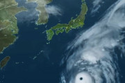 台風19号衛星動画。日本に接近してから12日に東日本を通過するまでの軌跡。