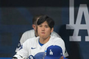 【悲報】大谷、誰にもかまってもらえずベンチで佇む