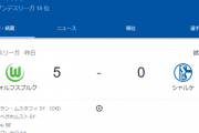 【悲報】シャルケさん…今日も元気に素晴らしい点差で逝くｗｗｗｗｗｗｗ