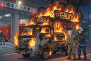 日本の焼きいも移動販売トラック、炎上しながら消防署に突入→タイ人「日本人は責任感がある！」【タイ人の反応】