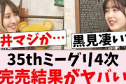【速報】35thシングルミーグリ4次、完売結果がコチラ！…に対するオタの反応集