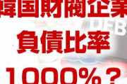 韓国の財閥系列企業、負債比率が1000％！？　1800億円の巨額買収に失敗？韓国経済はもうパニック状態？