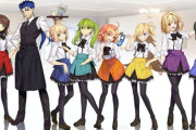 【FGO】ウェイトレス衣装の型月ヒロイン達！！　ウェイターランサーもいい！！