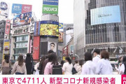 【速報】東京コロナ感染者増加  +4711❓❗