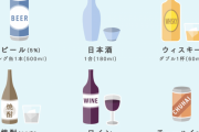 【画像】厚労省、一日の適切な飲酒量を公表…あまりに少なすぎると専門家が悲鳴ｗｗｗ