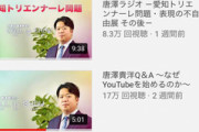 【悲報】唐澤貴洋尊師動画の再生回数 107万→17万→8万→4万