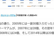 【悲報】カントリーマアムさん、順調に小さくなり容量も減っていた模様…