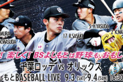 土日のロッテvsオリックス、BSよしもとで放送！