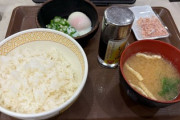 牛丼屋チェーンで朝飯食うやつって社会に負けてるやつが多い気がするんやが