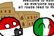 【イタリア】全ての道はローマに通ず【ポーランドボール】