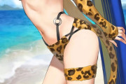 【FGO】水着のモーさんイラスト！！　トラ柄が最高です！！