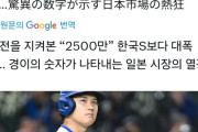 韓国人「大谷効果絶大！MLB東京シリーズ、日本国内視聴者数2500万人超えの衝撃！」　韓国の反応