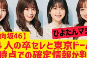 【日向坂46】卒業予定のメンバーの東京ドームや卒セレについて