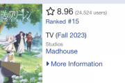 【朗報】アニメ『葬送フリーレン』の海外評価ガチで高すぎるｗｗｗｗｗｗｗｗｗｗｗ