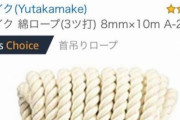 彡(^)(^)「Amazonで首吊りロープを検索っと…」