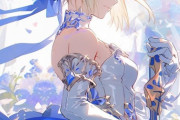 【FGO】白＆青のドレスのアルトリアイラスト！！　我が王、美しいです！！