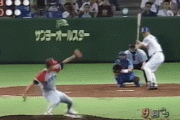 【GIF】落合博満さんのバッティングフォームｗｗｗ
