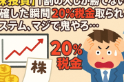 【株式投資】1割の人しか勝てないのに利確した瞬間20％税金取られるシステム、マジで鬼やろ…