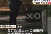 【東京】「人を殺したくてやった」 渋谷区の路上で20代女性の後頭部切りつけ中国籍(19)男現行犯逮捕　面識なし