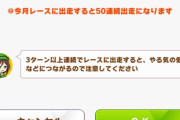 【ウマ娘】無人島育成でこういうケースならレース3連戦までやるよな。
