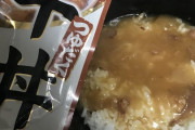 【悲報】１００均の牛丼、ほぼ液体