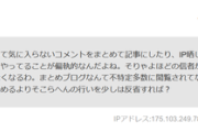 【モナ】荒らし「ここの管理人は気に入らないコメントをまとめたりIP晒しあげたり偏執的だ！」→暇空茜記事だけに出没する養殖物ジビエでしたｗｗｗｗｗ