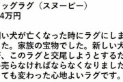 「死んだ犬をラグにしたけど新しい犬が交尾しようとするから売るわ」