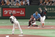 ソフトバンク有原が今日の試合一番の当たり　山川も思わず笑う